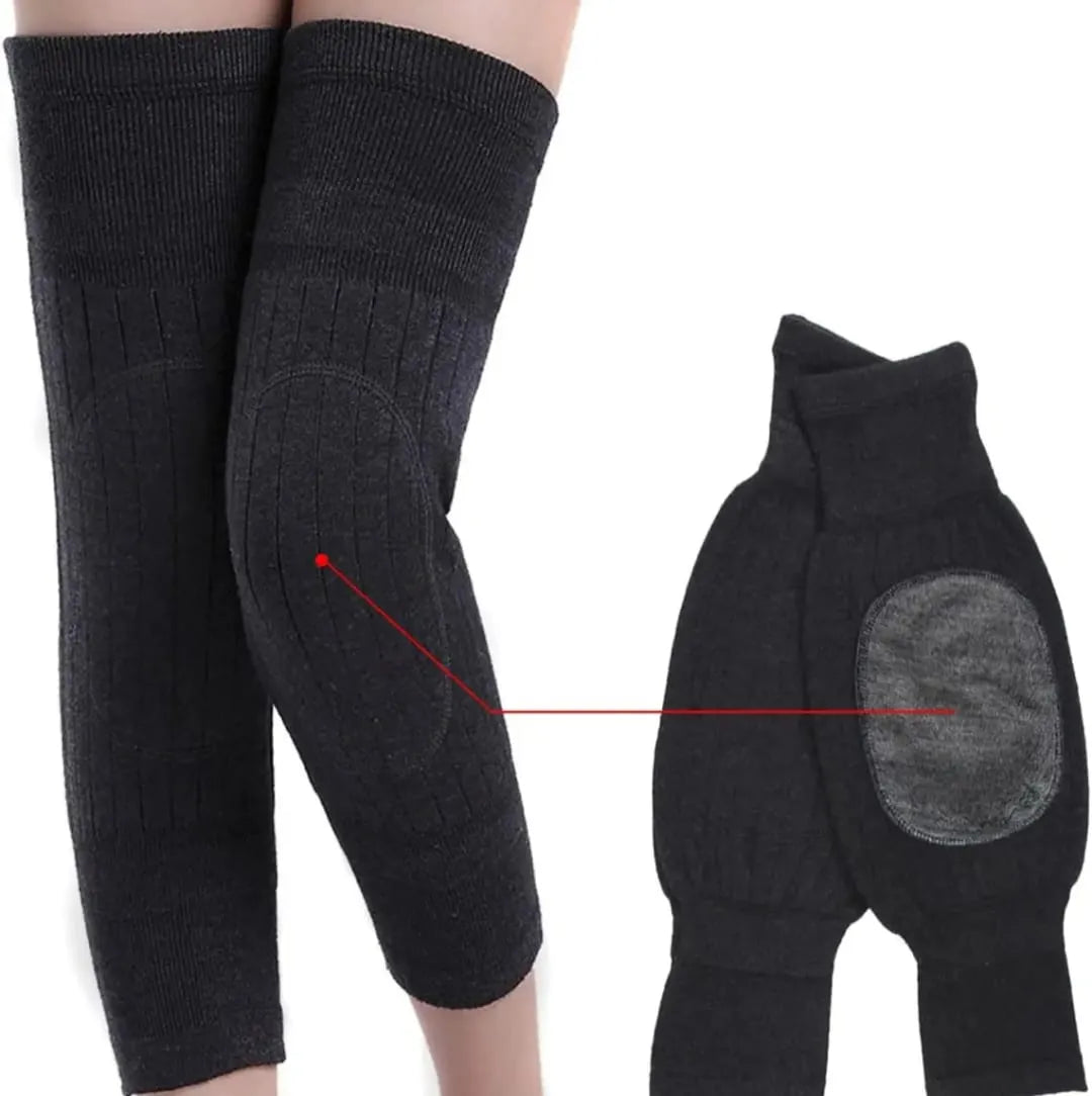 2 Pcs Cashmere Wool Leg Warmers Thick Fleece for Men Women