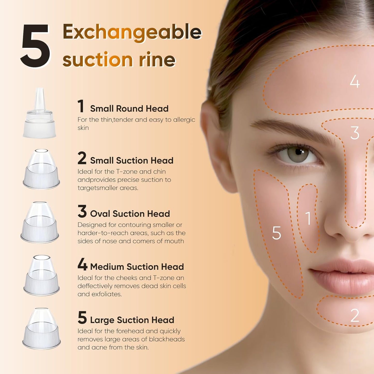 Premium Electric Face Vacuum Blackhead Remover Deep Pore Cleansing Tool