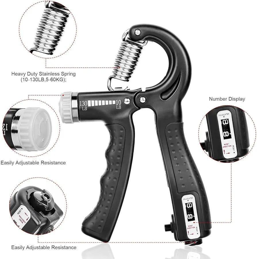Adjustable 5–60KG Hand Grip Strengthener | Wrist & Forearm Strength Training Exercise Tool