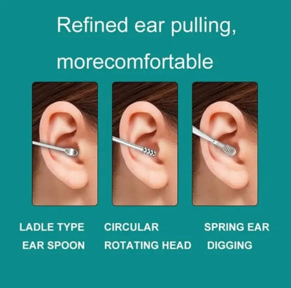 6-Pcs Safe Ear Wax Cleaning Kit with Reusable Ear Pick Tools
