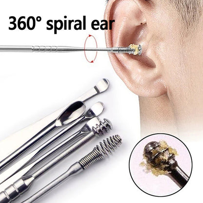 6-Pcs Safe Ear Wax Cleaning Kit with Reusable Ear Pick Tools