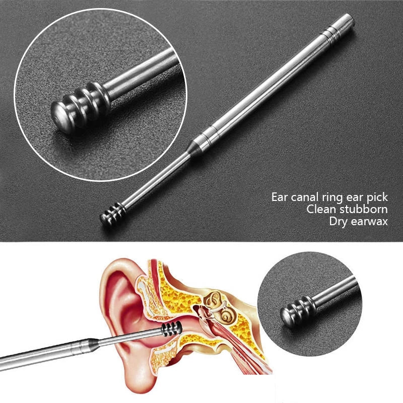 6-Pcs Safe Ear Wax Cleaning Kit with Reusable Ear Pick Tools