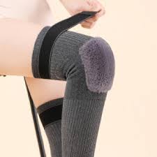 2 Pcs Cashmere Wool Leg Warmers Thick Fleece for Men Women